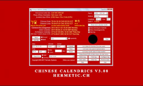 Chinese Calendrics v3.08 hermetic.ch
