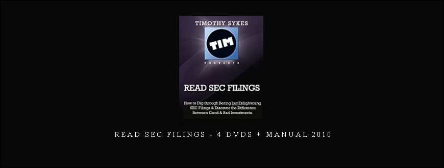 Read SEC Filings – 4 DVDs + Manual 20101