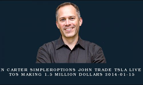 John Carter SimplerOptions John Trade TSLA Live on TOS Making 1.5 Million Dollars 2014-01-15