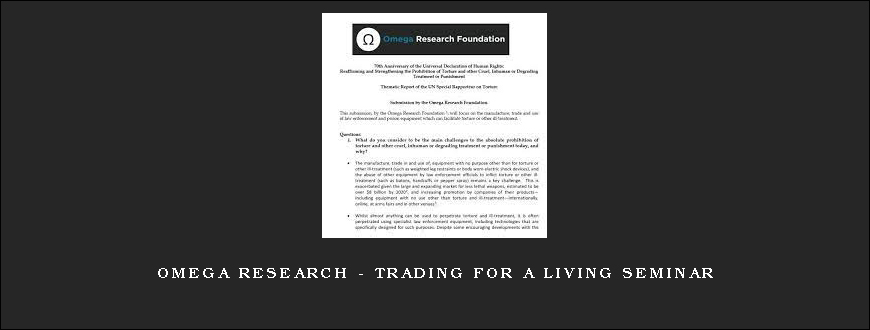 Omega Research – Trading for a Living Seminar