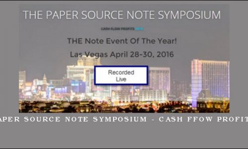 The Paper Source Note Symposium – Cash Ffow Profits 2016