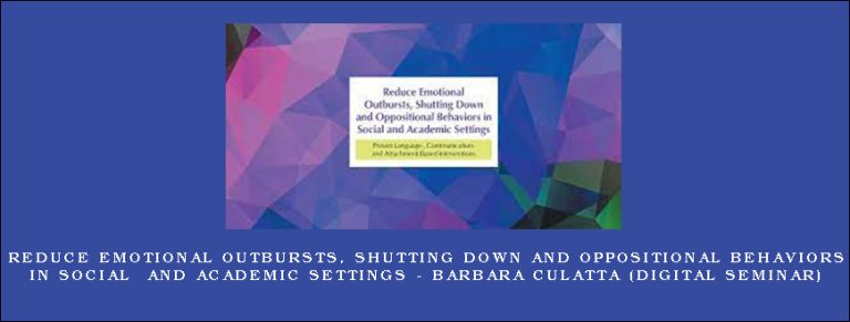 Reduce Emotional Outbursts