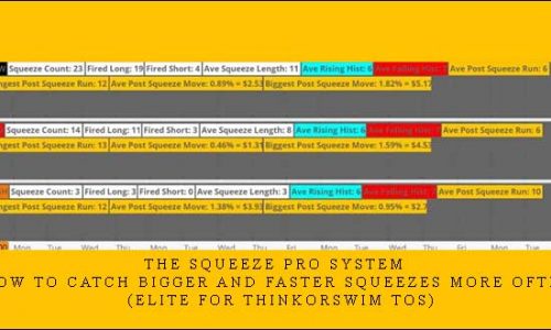 The Squeeze Pro System: How to Catch Bigger and Faster Squeezes More Often (Elite For ThinkorSwim TOS) [in stock]