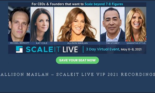 Allison Maslan – SCALEit LIVE VIP 2021 recordings |