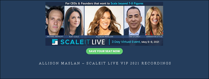 Allison Maslan – SCALEit LIVE VIP 2021 recordings