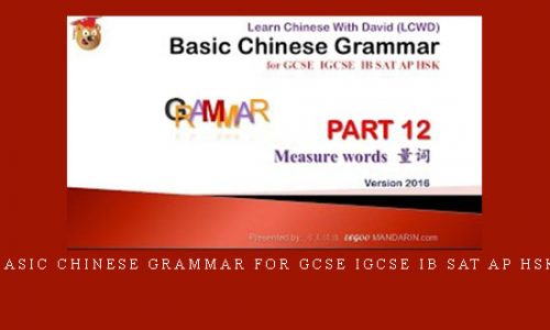 Basic Chinese Grammar for GCSE IGCSE IB SAT AP HSK |