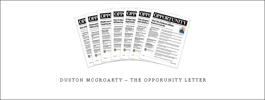 Duston McGroarty – The Opporunity Letter