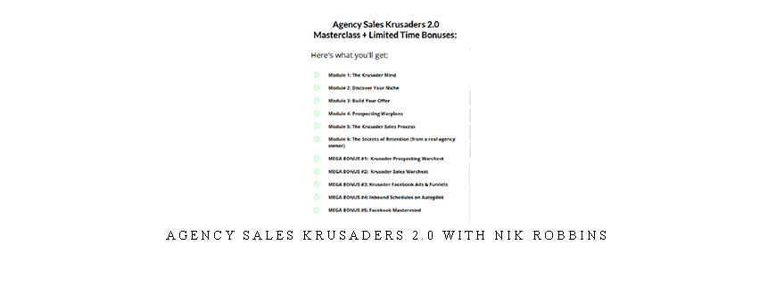 Agency Sales Krusaders 2.0 with Nik Robbins