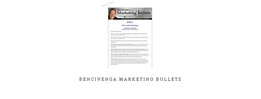 Bencivenga Marketing Bullets