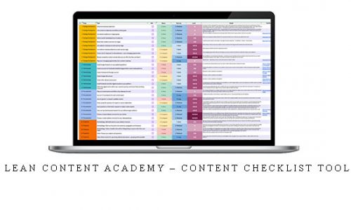Lean Content Academy – Content Checklist Tool |