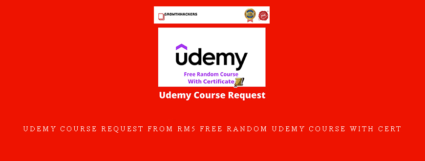 Udemy Course Request From RM5 Free Random Udemy Course With Cert