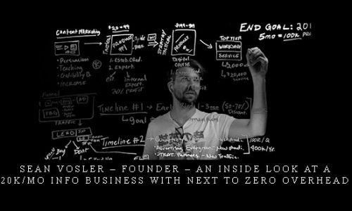 Sean Vosler – Founder – An Inside Look At a 20k/mo Info Business With Next to Zero Overhead |