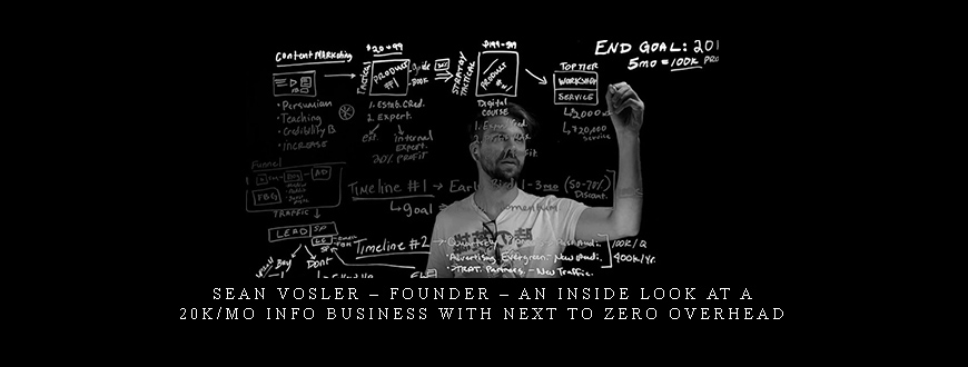Sean Vosler – Founder – An Inside Look At a 20k/mo Info Business With Next to Zero Overhead