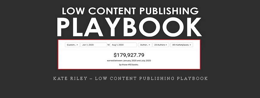Kate Riley – Low Content Publishing Playbook